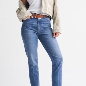 Abercrombie & Fitch The Anke Straight Curve Love Ultra High Rise - 12S med blue